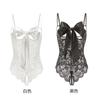 Domila ropa interior sexy sexy lazo tirante pecho encaje entrepierna abierta mono Europa y Estados Unidos venta al por mayor transfronteriza