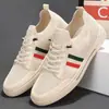 Zapatos de Hombre Verano Transpirables Ligeros Otoño Malla Deportivos Tejido Flyknit Planos Suela Suave Sin Cordones Casuales Modernos