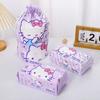 Toalha de Algodão Macia com Padrão de Pérola Autenticada Sanrio Hello Kitty Toalha Descartável para Lavar o Rosto Desenho Animado Cinnamomum Dog Toalha Suavizante