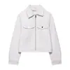Exportación Transfronteriza Aliexpress Producto Nuevo Caliente Exportación Ropa de Mujer al por Mayor Zr Punto Chaqueta Suave con Cremallera Chaqueta