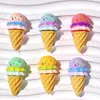 Nuevos Conos de Helado de Caramelo de Comida de Simulación de Resina Decoración DIY para Funda de Teléfono Pasador para el Cabello Accesorios para el Cabello Venta al por Mayor