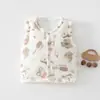 Aimi Aimi Colete de Outono e Inverno Acolchoado Espessado Bebê 120g Algodão Puro Categoria de Roupa Externa um Colete Quente para Homens, Mulheres e Crianças