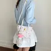 Bolsa feminina casual da moda transfronteiriça, bolsa de ombro e transversal simples, nova bolsa de balde de mão da primavera de 2026