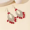 Pendientes Artesanales Estilo Étnico Bohemio Retro, Pendientes Femeninos de Borla para Fiesta, Pendientes Largos Personalizados Tailandeses