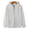 Sudadera con Capucha y Cremallera de Algodón 320 para Hombre, Deportiva Casual de Color Sólido con Doble Capucha, Chaqueta de Moda de Calle Europea y Americana