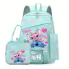 Nueva Mochila Estudiante Stitch para la Temporada de Regreso a Clases Ligera y que Reduce la Carga Gran Capacidad para Grados 1-6 Niños y Niñas Bolso de Hombro