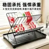 Estante de cocina plegable con drenaje para platos, escurridor de encimera para tazones y platos, estante multifuncional para el hogar, estante para utensilios