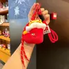Colgante de Felpa Navideño Creativo Muñeco de Jengibre Caricatura Lindo Colgante para Llaves Decoración para Bolso Regalo de Navidad