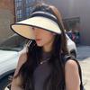 Verão Gelo Seda UV Protetor Solar Cap Mulheres Gelo Seda Empty Top Hat Ciclismo Cabelo Band Hat Big Brim Rosto Cobrindo Lazer Chapéu