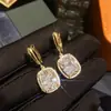 Cao Shi Shein Venta Directa de Fábrica Pendientes Populares para Mujer, Estilo de Lujo Accesible, Joyería de Circonita de Gama Alta, Diseño Geométrico