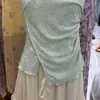 2026 Verão Novo Estilo Novo Estilo Chinês Estilo Nacional Botões Cintura Ajustada Assimétrico Manga Curta Camiseta Top