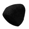 Gorro de Invierno para Hombre con Forro de Polar Engrosado para Ciclismo al Aire Libre Cortavientos con Protección para las Orejas Cálido de Punto Simple Versátil Moda Color Sólido