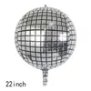 Nova bola de discoteca gigante de pé balão de folha de discoteca 4D para decoração de aniversário de bar balão 3D