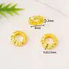 Anéis espaçadores redondos de cobre martelado banhados a ouro para artesanato DIY feito à mão, para passar fio, miçangas e acessórios