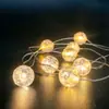Luces de Cadena de Cristal Agrietado LED, Luces de Cadena Intermitentes, Decoración de Atmósfera para Dormitorio, Luces Decorativas de Flores para San Valentín, Luces de Cielo Estrellado