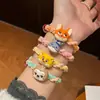 Etiqueta de Tela de Dibujos Animados Zootopia Judy Nick Goma para el Cabello para Niñas Alta Elasticidad Banda Retorcida para el Cabello Cuerda Versátil para el Cabello
