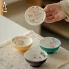 Estilo Nacional Qingji Pastel Pintado a Mano Primavera, Verano, Otoño e Invierno Taza de Té de Cuatro Estaciones Juego de Té Kung Fu Taza de Maestro para el Hogar Taza Individual Taza de Té