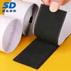 Pacote 5m Preto e Branco Tela Sem Costura Janela Adesivo Velcro Cortina Almofada de Pé de Sofá Gancho e Argola Adesivo Dupla Face Fixo