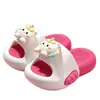 Pantuflas infantiles de unicornio para niñas, antideslizantes y resistentes a los olores, lindas, adecuadas para uso interior y exterior, para niños mayores y pequeños, sandalias para niños