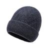 Novos Chapéus de Lã Pura Tricotados para Homens e Mulheres, Adultos de Meia-Idade e Idosos Outono e Inverno Chapéus Quentes de Lado Duplo para o Frio, Fabricantes de Chapéus de Lã para Exterior Atacado