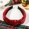 Faixa de Cabeça de Natal Transfronteiriça Qiyue Faixa de Cabeça com Galhos de Rena Decorações de Natal Fivela Plástica para Cabeça de Crianças Decoração de Festa