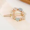 Pasador Elegante de Moda para Mujer con Pedrería Fresca Decorativa Estilo Japonés y Coreano Transfronterizo, Pinza Lateral de Corazón para Flequillo