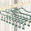 Secador de calcetines con múltiples pinzas para ropa para balcón de casa, gancho para colgar, secador de calcetines a prueba de viento con pinzas
