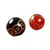 Ágata Roja Natural Moneda de Cobre Grabada con Sello Dorado Cuentas Sueltas Accesorios para Pulseras Hechas a Mano con Cuentas Redondas de Ágata Roja y Moneda de Cobre