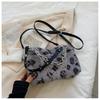 Linda Bolsa de Peluche de Nicho para Mujer 2026 Nuevo Modelo Cadena Estampado de Leopardo Piel Bolso de Hombro Bolso Tote de Gran Capacidad Bolso Cruzado