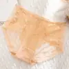 Bragas Sexy de Encaje para Mujer, Cintura Media-Alta, Sin Costuras, Malla Transparente, Huecas, Antibacterianas, Entrepierna de Algodón Puro, Bikini Triángulo