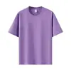 Camiseta de Algodão Puro de Alta Qualidade 260g com Ombro Caído, Gola Redonda e Manga Curta, Feita Sob Medida para Serviço de Catering, Roupa de Trabalho com Logo Impresso