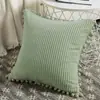 Ins estilo nórdico hogar tela modelo habitación sofá funda de almohada corduroy recto grueso funda de cojín de respaldo