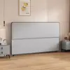 Nova Cabeceira de Estilo Minimalista Moderno, Vendida Separadamente, com Painel de Encosto em Madeira Maciça, Design Ultrafino, Estofamento Macio, Base de Chão Integrada em Couro de Garra de Gato
