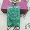 Colgante de dragón verde anti-jade colgante de grifo antiguo dominante cadena de suéter joyería suministro en vivo collar venta al por mayor