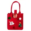 Bolsa de Regalo Navideña Transfronteriza Bolsa de Fieltro Caja de Regalo de Nochebuena para Manzana Bolsa de Dulces para Niños Bolso de Mano de Dibujos Animados Empaque
