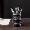 Portalápices de cerámica retro simple multifuncional papelería de oficina estilo chino contenedor de almacenamiento para pinceles de escritura portalápices de escritorio