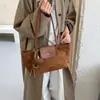 Bolso de Mano Retro con Estampado de Leopardo para Mujer 2026 Nuevo de Gamuza y Felpa Gran Capacidad Bolso de Hombro Estilo Milenial para Viajes Diarios Bolso de Axila