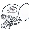 Casco de Fútbol Americano NFL con Lentejuelas KC