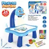 Brinquedo de Desenho com Projeção Inteligente para Crianças Quadro de Escrita e Desenho Quadro de Escrita Multifuncional Infantil Mesa de Projeção com Música Leve