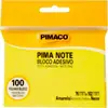 Bloco de notas autoadesivo Pimanote Amarelo 76X102Mm 100F