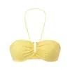 Top de tirantes para mujer, verano 2025, nuevo, fino, para yoga, cuello halter, cuello en V, tirante fino, top tipo tubo, sujetador