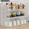 Estante de almacenamiento de escritorio, estante para bocadillos en mesa de comedor, estante para tazas en sala de estar, estante de almacenamiento de tazas multicapa para encimera de cocina para especias