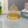 Nueva caja de dulces de plástico chapada en oro transparente embalaje caja decorativa Caja de dulces de Regalo para Luna Llena de Bebé venta al por mayor