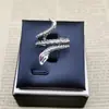 Anel de Cobra Europeu e Americano Personalizado Exagerado Transfronteiriço Anel Estilo Punk Antigo de Liga de Prata Antiga em Forma de Cobra para Homens e Mulheres Casais