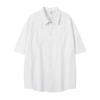 Camisa de Manga Curta com Costura Desconstruída Masculina Verão Estilo Americano Streetwear Tendência Ins Hip-hop Solta Casual Cardigan Camisa com Lapela