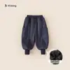 M Bienestar Sin Devoluciones Liquidación Actualizado Continuamente Pantalones Gruesos Forrados de Polar para Niños Niños y Niñas Otoño e Invierno Nuevos Pantalones Largos Holgados