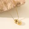 Nueva Moda de Lujo Ligero Cadena para Clavícula de 26 Pliegues Collar Acero de Titanio Color Dorado 18K Joyería Resistente al Color Accesorios Versátiles