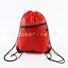 Mochila bolsa com bolso de cordão de poliéster, zíper oblíquo, cordão duplo, à prova d'água, para evento de maratona, bolso com cordão, atacado