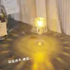 Lámpara de Escritorio Pequeña de Cristal de Diamante Luz Nocturna LED Material de Pegamento de Crema Hecho a Mano DIY para Niños Lámpara de Mesita de Noche de Atmósfera Creativa No