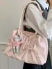 Bolsas de nicho transfronteiriças bolsa de boliche bolsa de ombro com laço bolsa de mão versátil de grande capacidade bolsa de ombro bolsa tote bolsa feminina